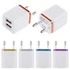 Home dual USB Charger EU US Plug 2 Ports AC Charging Power Adapter For Samsung Galaxy Note 10 Plus S20 Plus LG