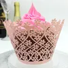 wedding favors small flowers Laser cut Lace Cream Cup Cake Wrapper Cupcake Wrappers For Wedding Birthday Party Decoration 12pc per lot