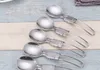 Складной Титан Spork Сверхлегкий Открытый Кемпинг Пикник Столовые Приборы Складная Ложка