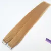 Skin Weft Tape In Human Hair Extensions 40 pieces 100g Brazilian Hair 18" 20" 22" 24" Double Sided Tape 27 Strawberry Blonde