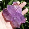 5 pcs purple gemstone point natural amethyst crystal quartz small double pointy wand for gift healing