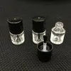 10 frasco de esmalte vazio redondo de 15 ml recipiente de esmalte de vidro transparente para nail art com pincel tampa preta