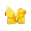 4,5 tums boutique Grosgrain Ribbon Hair Bow Baby White Polka Dots Hårbågar med Clip Girl's Hair Tillbehör 30st /