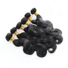 Human Hair Weaving Natural Black Color 6pcs Human Hair Extensions Weave Bundles Natural Color Can Be Dyed