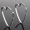 Fashion Women Lady Cute Heart Shape Silver Gold Plated Charm Ear Stud Earrings Party Club Wear Jewelry