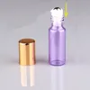 다채로운 3ml 5ml 10ml 15ml ROLL ON GLASS ESSENTIAL OIL BOTTLE 향수 스테인레스 스틸 롤러 볼 향수 병 F2017228