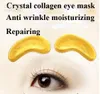 DHL Livraison gratuite 100 paires Crystal Antipuffness Masques anti-aiguilles Collagène Gold Powder Eye Mask