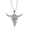 Fashion buffalo Head bead Silver Color Bull Cattle Charm Bead Longhorn Resin Horn Cattle Pendant for Jewelry carnelian y75299z