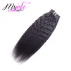 9a Malaysisk Virgin Human Hair Clip i Extension Full Head Natural Color Kinky Straight 7PCS / Set 12-28 inches från MS Joli