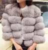 Women's Fur Faux Good Quality New Fashion Luxury Fox Vest Women Short Winter Warm Jacket Coat Waistcoat Variety Color for Choice