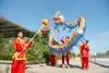 Amusant enfant taille dragon différents enfants tissu imprimé en soie CHINOIS Kid DRAGON DANCE Folk Festival Celebration Costume costume de fête