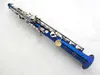 Suzuki высокое качество B плоский сопрано саксофон классический синий краска Серебряный ключ музыкальные инструменты сопрано саксофон