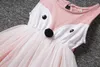 2017 filles d'été robes renard petite fille mignonne jupes tutu rose enfants enfants robe sans manches vêtements