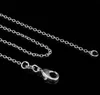 100 PCS 925 Sterling Argent 1 MM Rolo Chaîne Collier Pour Femmes Hommes Bijoux 40 cm 45 cm 50 cm 55 cm 60 cm longue Chaîne Fit Pendentif 5 Tailles C2959423