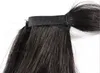 Cabelo Natural kinky reta rabo de cavalo 1 pc envoltório em torno do cabelo humano rabo de cavalo peruca para mulheres negras 120g