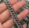 5 Meter / Lot Factory Direct Sale Sieraden Vind Zwaar 8.8mm Curb Link Chain RVS RVS-JEWLERY DIY SILVR