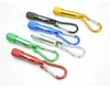 LED Mini Flashlight Aluminum Alloy Torches with Carabiner Ring Keyrings Key Chain mini LED Flashlight Mini-light LED Flashlights