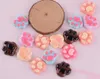 100pcs Resin Lovely Foot Flatback Beads Figurines Miniatures For Scrapbooking Craft Diy Headwear Cellphone Decoration