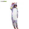 Star Unicorn Kigurumi kostuum voor kinderen Cartoon Winter Onesie Pyjama voor kinderen