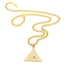 New Arrival złoty Illuminati oko horusa egipska piramida z łańcuchem dla mężczyzn/kobiet naszyjnik Hip Hop biżuteria