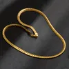 5mm 18k Guldpläterade kedjor Hiphop-kedjehalsband för kvinnors mode Hip Hop Jewelry Accessories Party Gift 16-24 tum