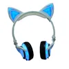 Kopfhörer LED-Musiklichter Kopfhörer Faltbares wiederaufladbares Katzenohr-Headset für iPhone MP4 mit Einzelhandelspaket DHL-frei