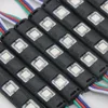 1000x 5050 SMD 3LEDS RGB-injectie LED-modules met lens DC 12V Waterdichte IP67 Advertising Light Black Shell