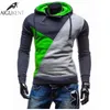 Men's Hoodies & Sweatshirts Wholesale-2022 Men Sudaderas Hombre Hip Hop Mens Lacing Spell Color Long Sleeve Hoodie Sweatshirt Suit Slim Fit