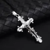 Spedizione gratuita gioielli raffinati Jesus Cross Ciptenant Necklace Gite Chain Accessori WFN591 (con catena) Mescola 20 pezzi molto