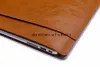 Luxo Retina Manga Caso Bolsa de Deck Deck com bolso para sacos de laptop PU couro capa protetora para maçã macbook Air 11 12 13 15 polegadas