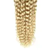 Использование человеческих волос 613 Bleach Blonde двойной нарисованной ленты в наращиваниях человеческих волос 40 шт. 100 г Глубокие вьющиеся вьющиеся кожи уток наращивания волос