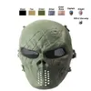 Tactische apparatuur Outdoor Schieten Sport Face Protection Gear Full Face Tactical Airsoft Cosplay Gost Skull Mask