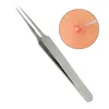 Tamax Newest Acne Needle Tweezers Black Head Pimples Removal Pointed Bend Gib Head Face Care Tools Blackhead Comedone Acne Extractor tools