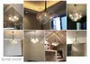 Modern Bubble Glass Pendant Lights Fixture Home Deco Glass Ball Pendant Lamp DIY E27 Suspension Clear Glass Hanging Lamp