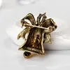 New Design Christmas Bells Brooch Vintage Alloy Crystal Rhinestone Brooch Christmas New Year Gifts Jewelry Brooches Pins DHL Free Shipping