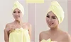 Shower Caps Towel Women Microfiber Magic Shower Caps Hair Dry Drying Turban Wrap Towel Hat Cap Quick Dry Dryer Bath 6025cm WXT172444131