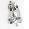 Unique Style Male Chastity Cage Device Silicone Tube with Barbed Anti-Shedding Ring Cock Cage Male Unrethral Sounding SM Craft Sex Toys