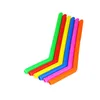 çubuğu ev içme kamışları için bardak gıda sınıfı 25cm silikon düz bükülmüş Pipetlerin renkli silikon payet