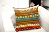 Folk Style Bohemia Cushion Cover Sofa Decorative Throw Pillowcase Fundas Cojines Vintage Linen Cotton Stripes Pillow Cover