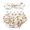 Fashion New Cute Shorts Girls Gold Polka Dots Short Pants Children Clothing Pants With Bowknot Headband Shorts Girl Hot Pant Brief A6336