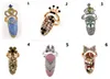 Finger Nail Art Rings With Side Stones Colorful Crystal Rhinestone knuckle Fingernail Tail Ring Crown Cover Protect Nails Charms Jewelry