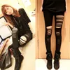 All'ingrosso- Estate Style Fashion Women Hole Leggings Ladies Bodycon Punk Holes Strappato Slitt Split Leggings Party Gothic Pants