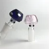 Neue 14 mm 18 mm farbige Glasschale mit dicken blauen, rosafarbenen Pyrex-Glasschalen für Bongs und Wasserpfeifen