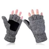 Winter Gloves Warm Wool Mittens With Mitten Cover Winter Warm Wool Knitted Convertible Gloves Mittens with Mitten Cover HJ131