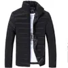 Mens Jackets Vinter Långärmad Coats Pocket Fashion Solid Slim Fit Jacket