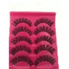 Cross Messy False Eyelash 5 Pairs Natural Long Fake Eyelashes Handmade Makeup Tools Accessories Colorful Package Box