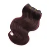 Brasileño Ombre Color Body Wave 2pcslot 8 pulgadas 50gpc Extensión del cabello humano Barato Ombre 100 Armadura del cabello humano 7 colores disponibles8866068