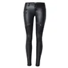 Faux lederen broek vrouwen elastische rits lederen broek broek plus size 2017 leren broeien kleding slim fit potlood broek