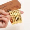 4 Stück Box Ganze Mode Hochzeit Armreif Schmuck 14k Gelb Massivgold GF Gefüllt Dubai Armband Frauen Afrika Arabisch Items308A
