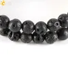 CSJA Grande Taille Aventurine Verte Créé Guérison 7 Chakra Gemstone Black Lava Strand Bracelet pour Homme Femme Cadeau Bijoux E279252t